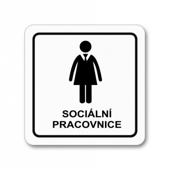 Kokardy.cz ® Piktogram sociální pracovnice samolepka
