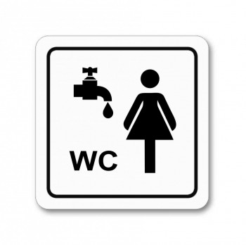 Kokardy.cz ® Piktogram WC ženy s umývárnou samolepka