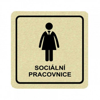 Kokardy.cz ® Piktogram sociální pracovnice zlato