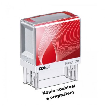 COLOP ® Razítko COLOP Printer 20 / Kopie souhlasí s originálem - černý polštářek