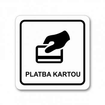 Kokardy.cz ® Piktogram platba kartou samolepka