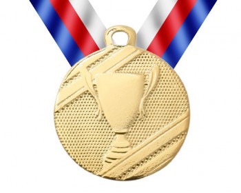Kokardy.cz ® Medaile MD106.01 zlato s trikolórou