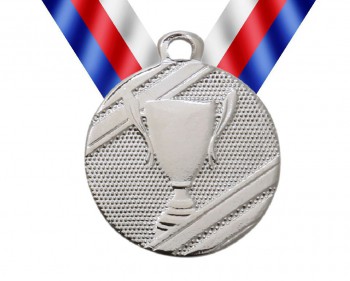 Kokardy.cz ® Medaile MD106.02 stříbro s trikolórou