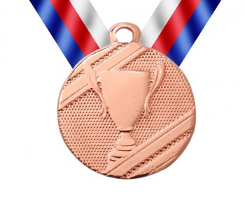 Kokardy.cz ® Medaile MD106.03 bronz s trikolórou