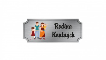 Kokardy.cz ® Jmenovka na dveře S03 stříbrná
