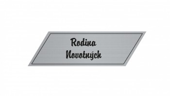 Kokardy.cz ® Jmenovka na dveře M18 stříbro