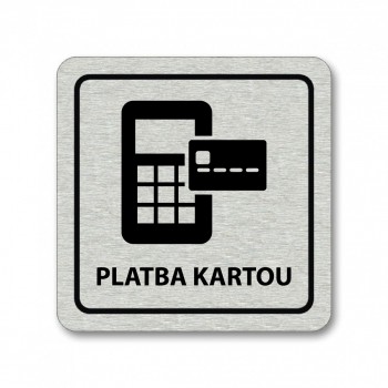 Kokardy.cz ® Piktogram platba kartou stříbro
