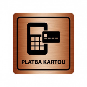 Kokardy.cz ® Piktogram platba kartou bronz
