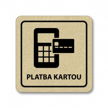 Kokardy.cz ® Piktogram platba kartou zlato