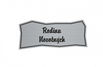Kokardy.cz ® Dveřní štítek M19 stříbro