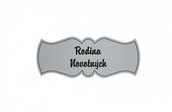 Kokardy.cz ® Dveřní štítek M23 stříbro