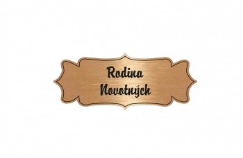 Kokardy.cz ® Dveřní štítek M27 bronz