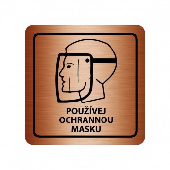 Kokardy.cz ® Piktogram Používej ochrannou masku bronz