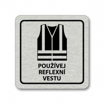 Kokardy.cz ® Piktogram Používej reflexní vestu stříbro