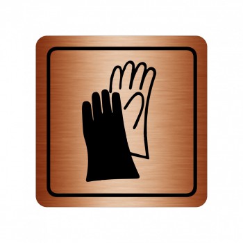 Kokardy.cz ® Piktogram Ochranné rukavice bronz