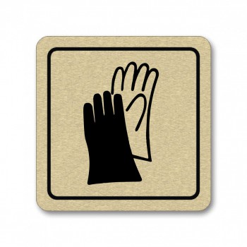 Kokardy.cz ® Piktogram Ochranné rukavice zlato