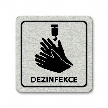 Kokardy.cz ® Piktogram Dezinfekce rukou stříbro