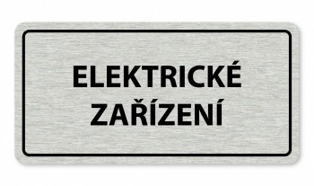 Kokardy.cz ® Piktogram textový-elektrické zařízení stříbro