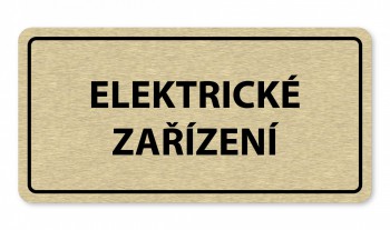 Kokardy.cz ® Piktogram textový-elektrické zařízení zlato