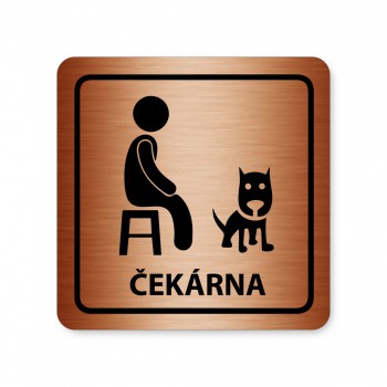 Kokardy.cz ® Piktogram čekárna veterina bronz