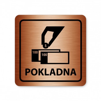 Kokardy.cz ® Piktogram pokladna bronz