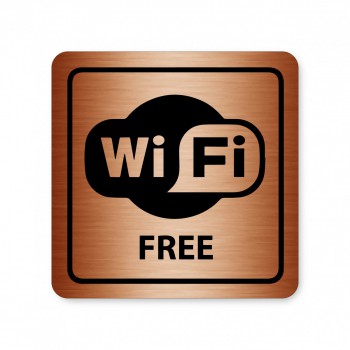 Kokardy.cz ® Piktogram wifi free bronz