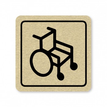 Kokardy.cz ® Piktogram Invalidní vozík zlato