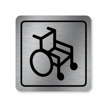 Kokardy.cz ® Piktogram Invalidní vozík stříbro
