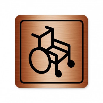 Kokardy.cz ® Piktogram Invalidní vozík bronz