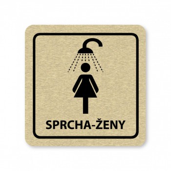 Kokardy.cz ® Piktogram Sprcha-ženy zlato