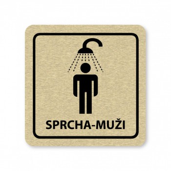 Kokardy.cz ® Piktogram Sprcha-muži zlato