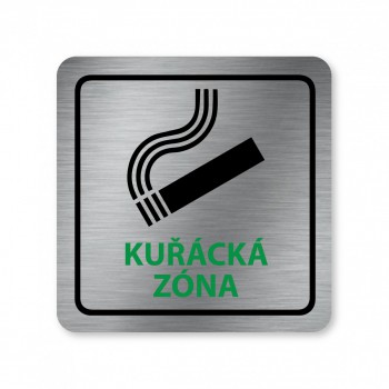 Kokardy.cz ® Piktogram Kuřácká zóna stříbro