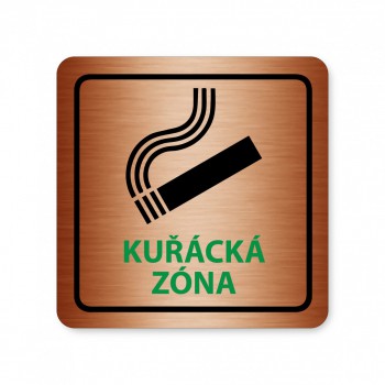 Kokardy.cz ® Piktogram Kuřácká zóna bronz