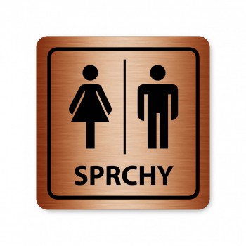 Kokardy.cz ® Piktogram Sprchy ženy/muži 02 bronz