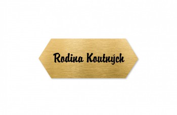 Kokardy.cz ® Dveřní štítek S13 zlato