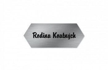 Kokardy.cz ® Dveřní štítek S13 stříbro