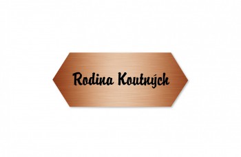 Kokardy.cz ® Dveřní štítek S13 bronz