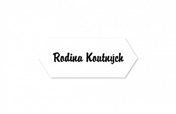 Kokardy.cz ® Dveřní štítek S13 bílý hliník