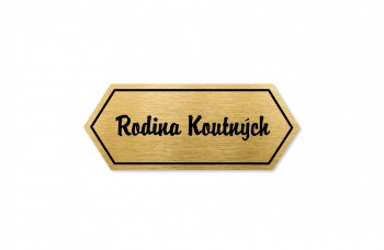 Kokardy.cz ® Dveřní štítek S12 zlato