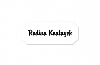 Kokardy.cz ® Dveřní štítek S11 bílý hliník