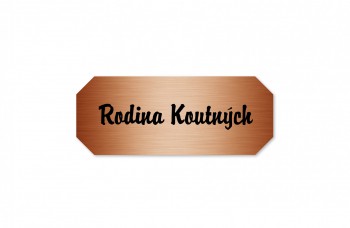 Kokardy.cz ® Dveřní štítek S11 bronz
