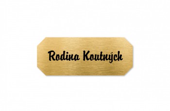 Kokardy.cz ® Dveřní štítek S11 zlato