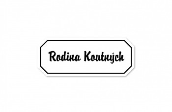 Kokardy.cz ® Dveřní štítek S10 bílý hliník