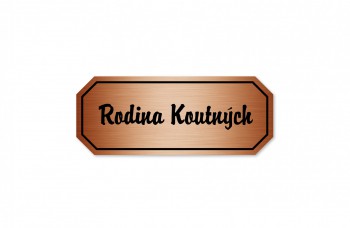 Kokardy.cz ® Dveřní štítek S10 bronz