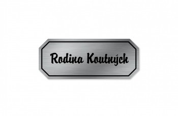 Kokardy.cz ® Dveřní štítek S10 stříbro