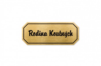 Kokardy.cz ® Dveřní štítek S10 zlato