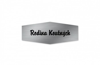 Kokardy.cz ® Dveřní štítek S15 stříbro