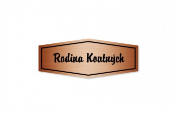 Kokardy.cz ® Dveřní štítek S14 bronz