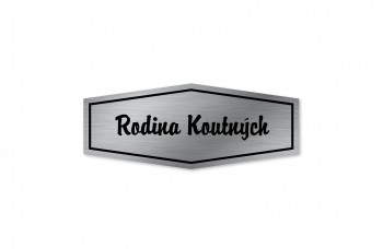 Kokardy.cz ® Dveřní štítek S14 stříbro