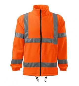 MALFINI ® Reflexní fleecová mikina HV Fleece Jacket Rimeck oranžová - Velikost mikiny XL